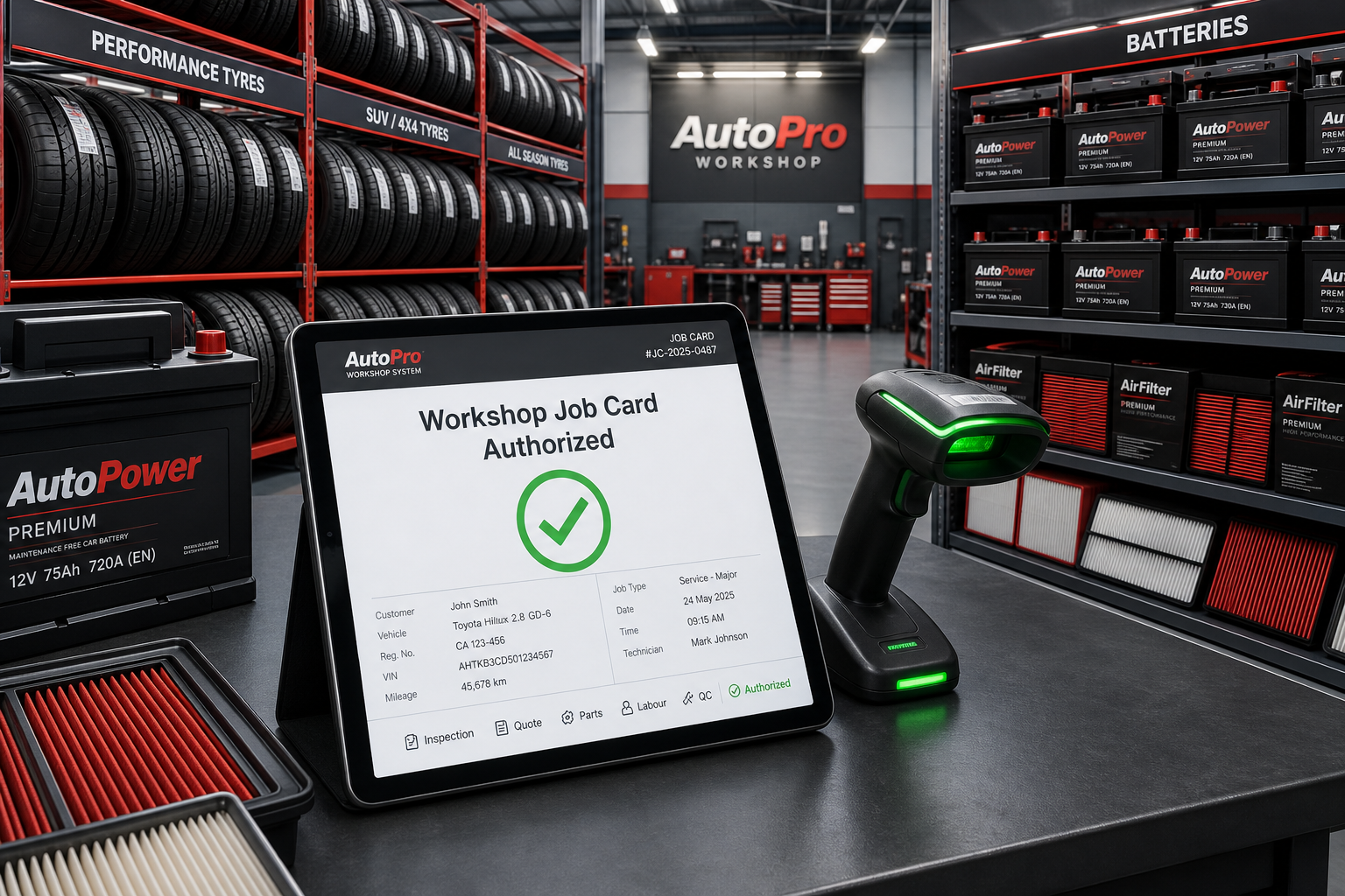 Workshop parts leaving without job cards