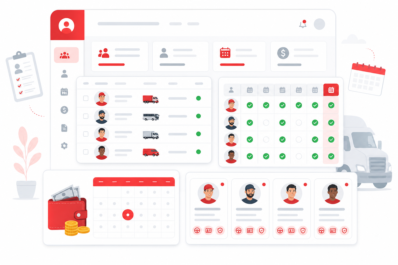 HR and payroll linked to fleet operations