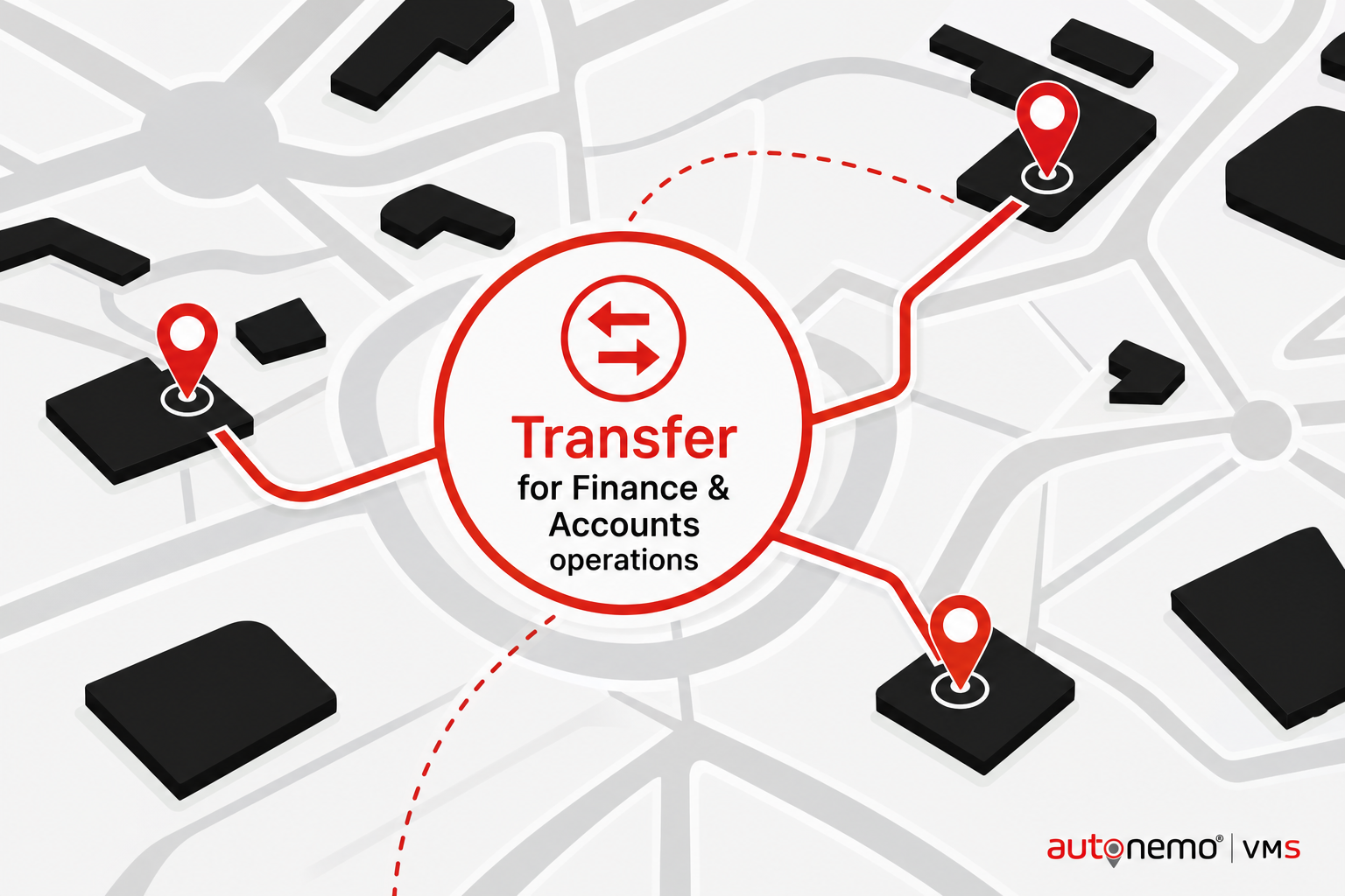 Concept overview — Inter-account transfers for Transfer (Top-down map style, example only, not a software screenshot)