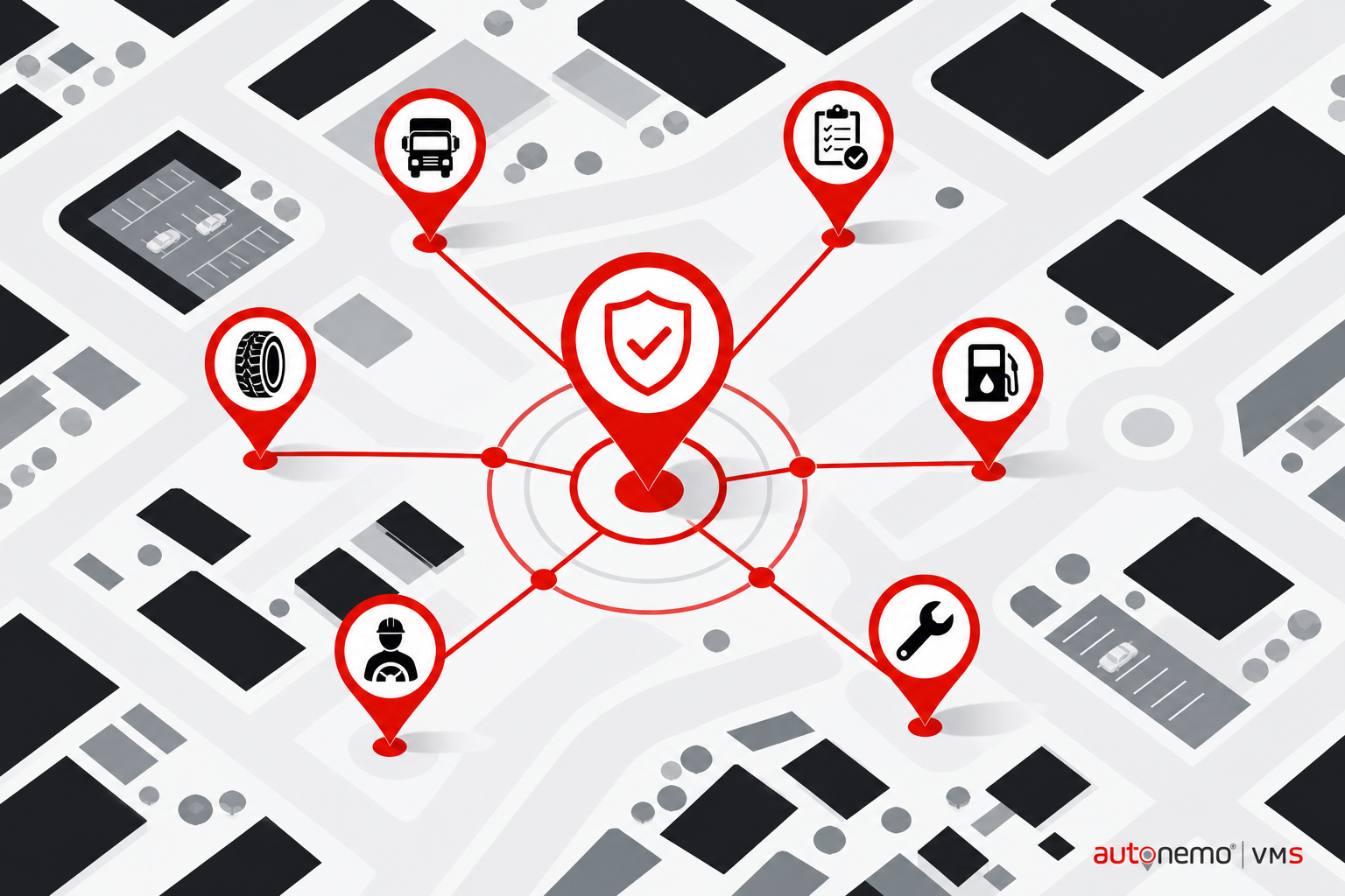 Integration diagram — Supplier warranty contact store for Warranty (Top-down map style, example only, not a software screenshot)