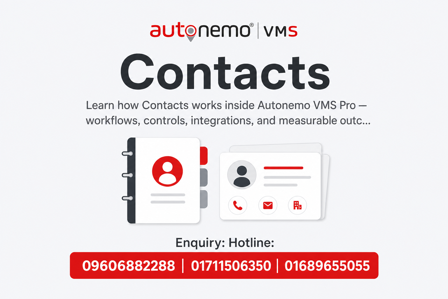 Contacts in Autonemo VMS Pro — Fleet & Transport Guide