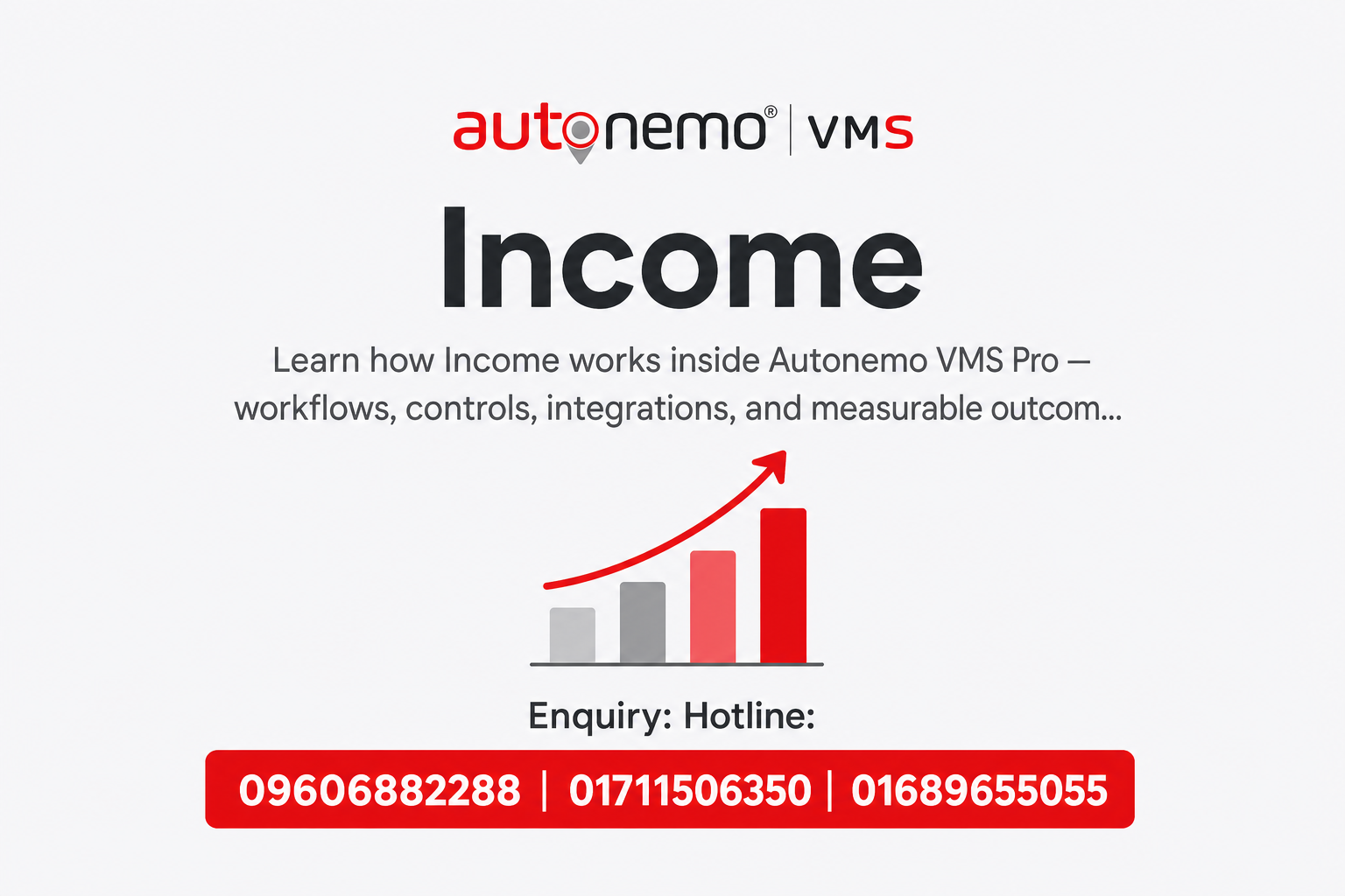 Income in Autonemo VMS Pro — Fleet & Transport Guide