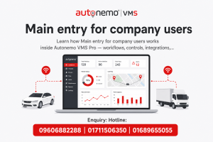 Main entry for company users in Autonemo VMS Pro — Fleet & Transport Guide