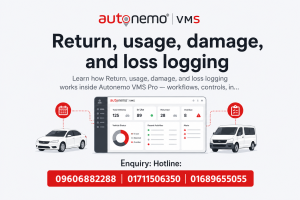 Return, usage, damage, and loss logging in Autonemo VMS Pro — Fleet & Transport Guide