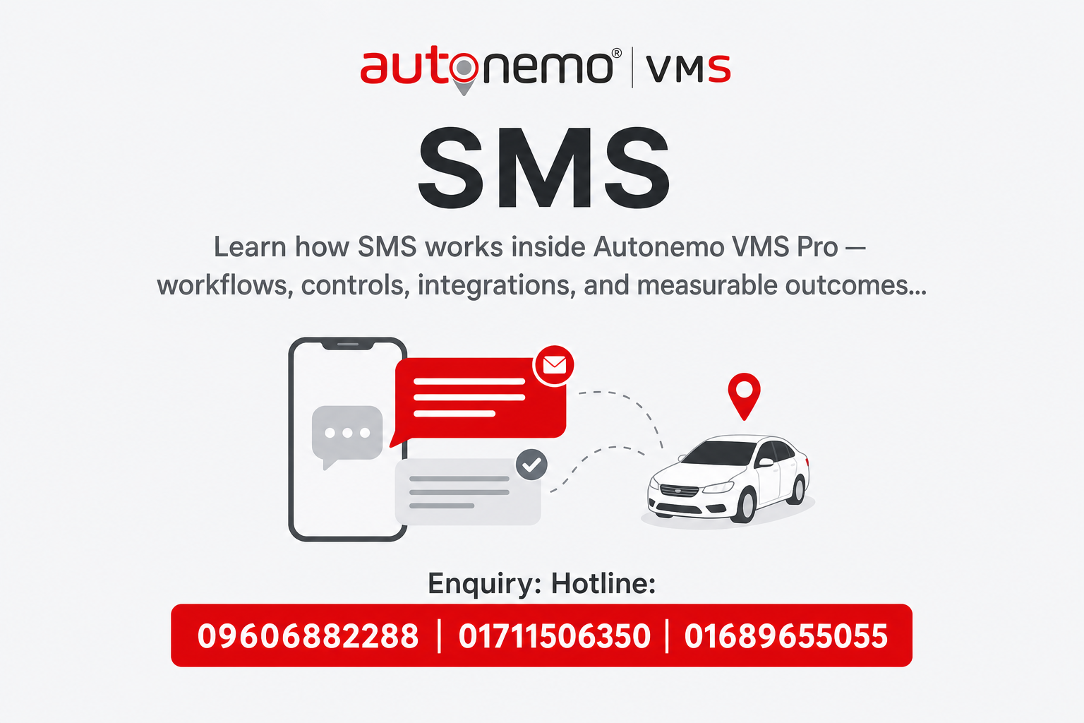 SMS in Autonemo VMS Pro — Fleet & Transport Guide